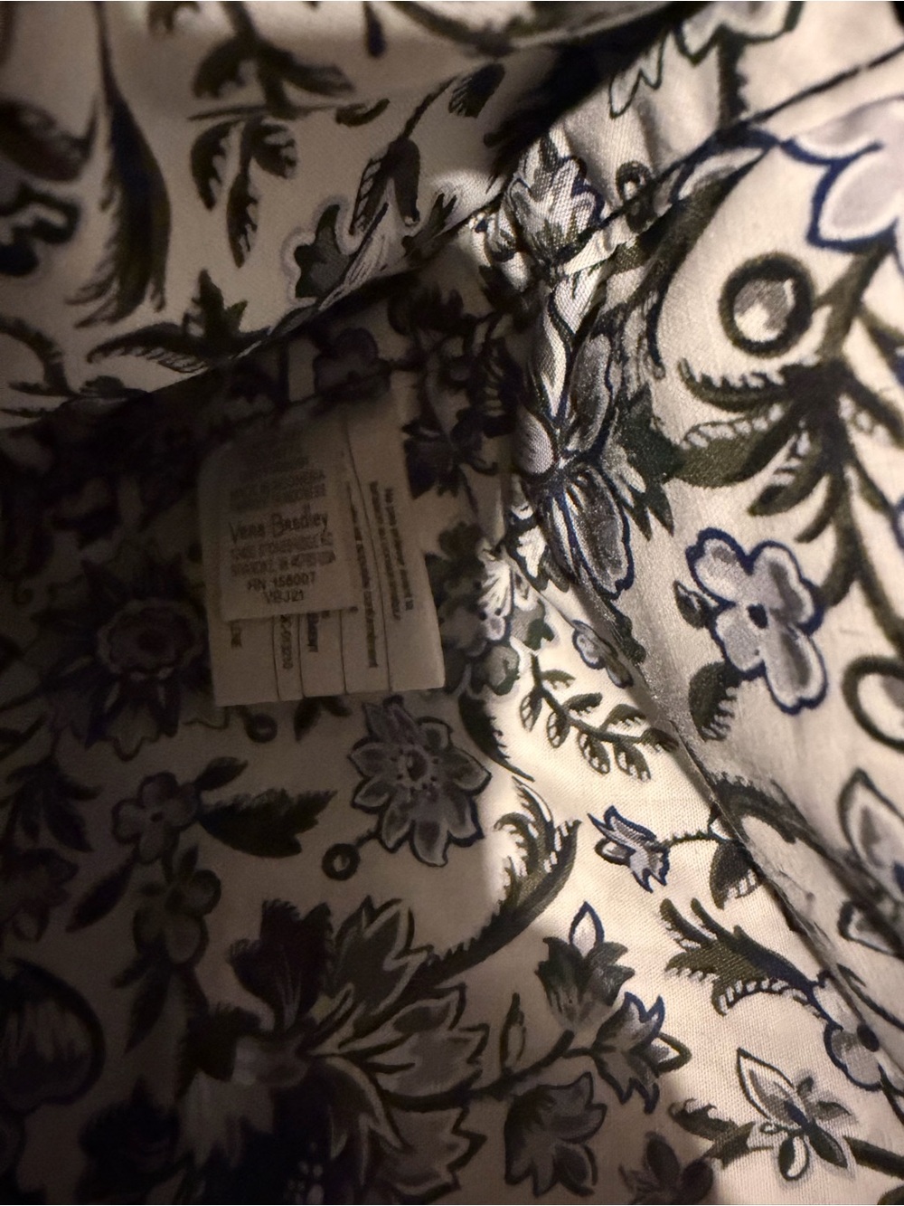Vera Bradley Black Backpack - Picture 2 of 3